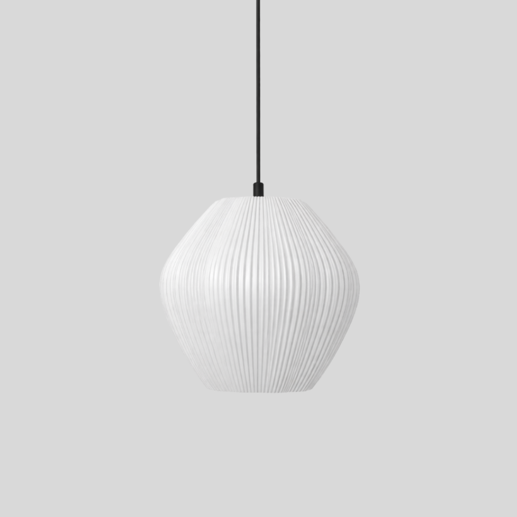 Bijela dizajnerska visilica Noor - LeniLume 3D printana rasvjeta