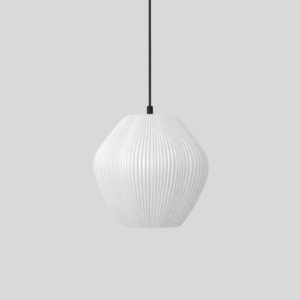Bijela dizajnerska visilica Noor - LeniLume 3D printana rasvjeta