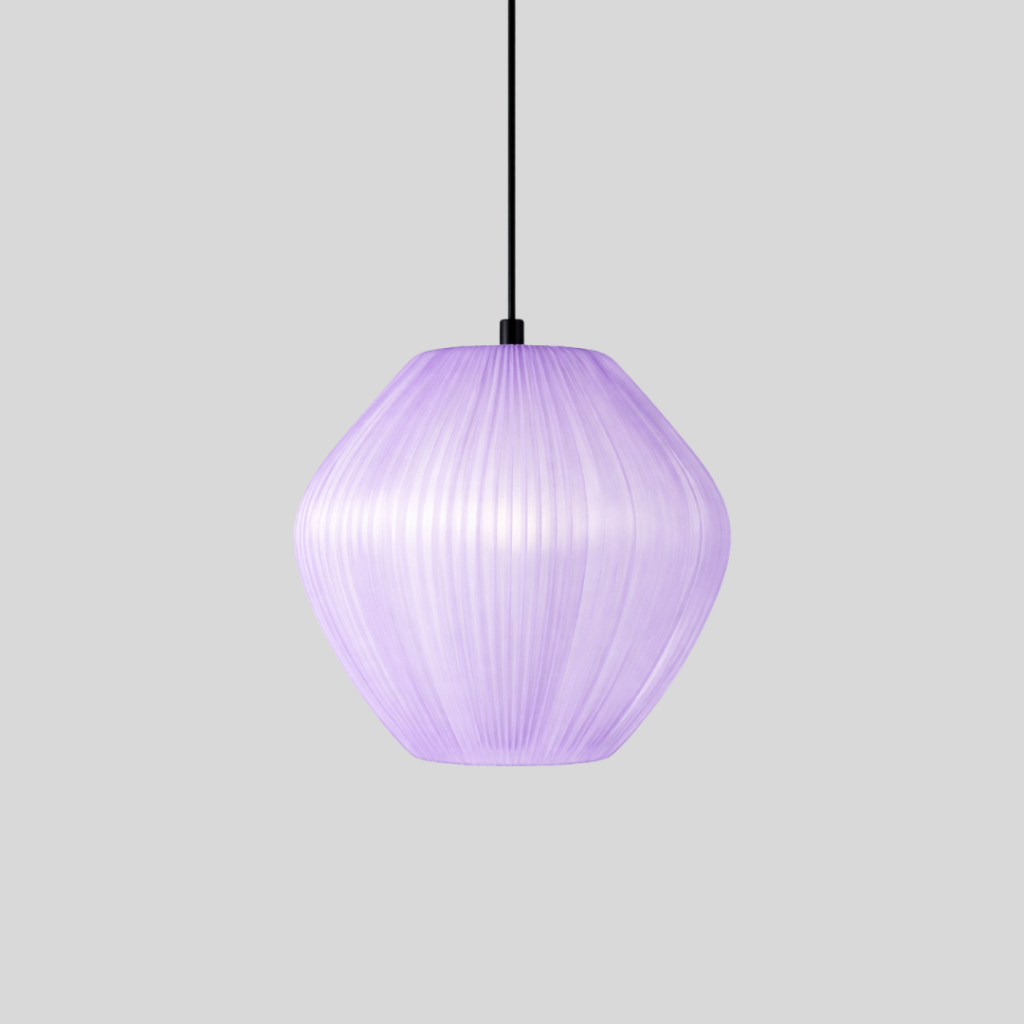 Ljubičasta dizajnerska visilica Noor - LeniLume 3D printana rasvjeta